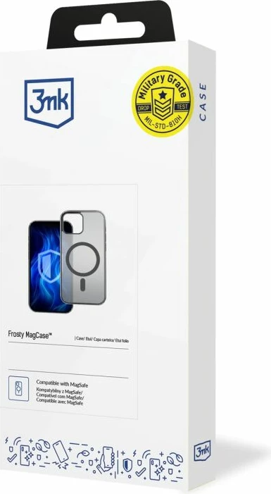 Kapak telefoni 3mk Frosty MagCase për iPhone 12 Pro Max, i zi