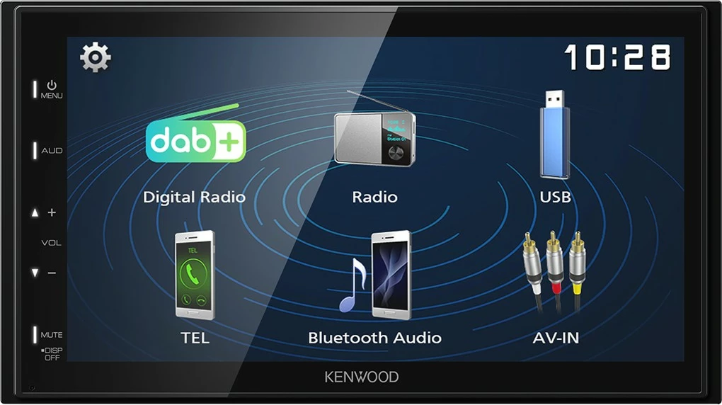 Radio makine Kenwood DMX129DAB, Bluetooth, DAB+, USB, Ekran 6.8 inç, e zezë