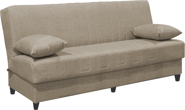 Divan trefishtë me hapësirë ruajtëse, ngjyrë krem,, 190x75x85cm