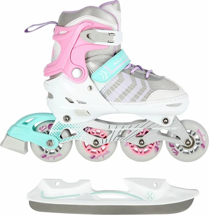 Rollera për fëmijë Nils Extreme NH18192 4in1, rozë, madhësia S (29-33)