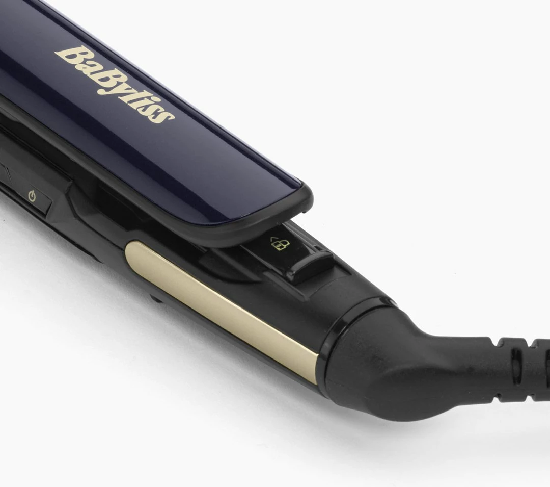 Hekur drejtimi flokësh Babyliss ST484E, pllaka qeramike, 5 nivele nxehtësie, zi/ari