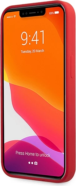 Mbështjellës Guess GUHCP13XLSLMGRE për iPhone 13 Pro Max 6.7", silikon, e kuqe