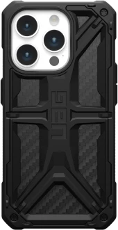 Mbështjellës UAG Monarch për iPhone 15 Pro, karbon i zi