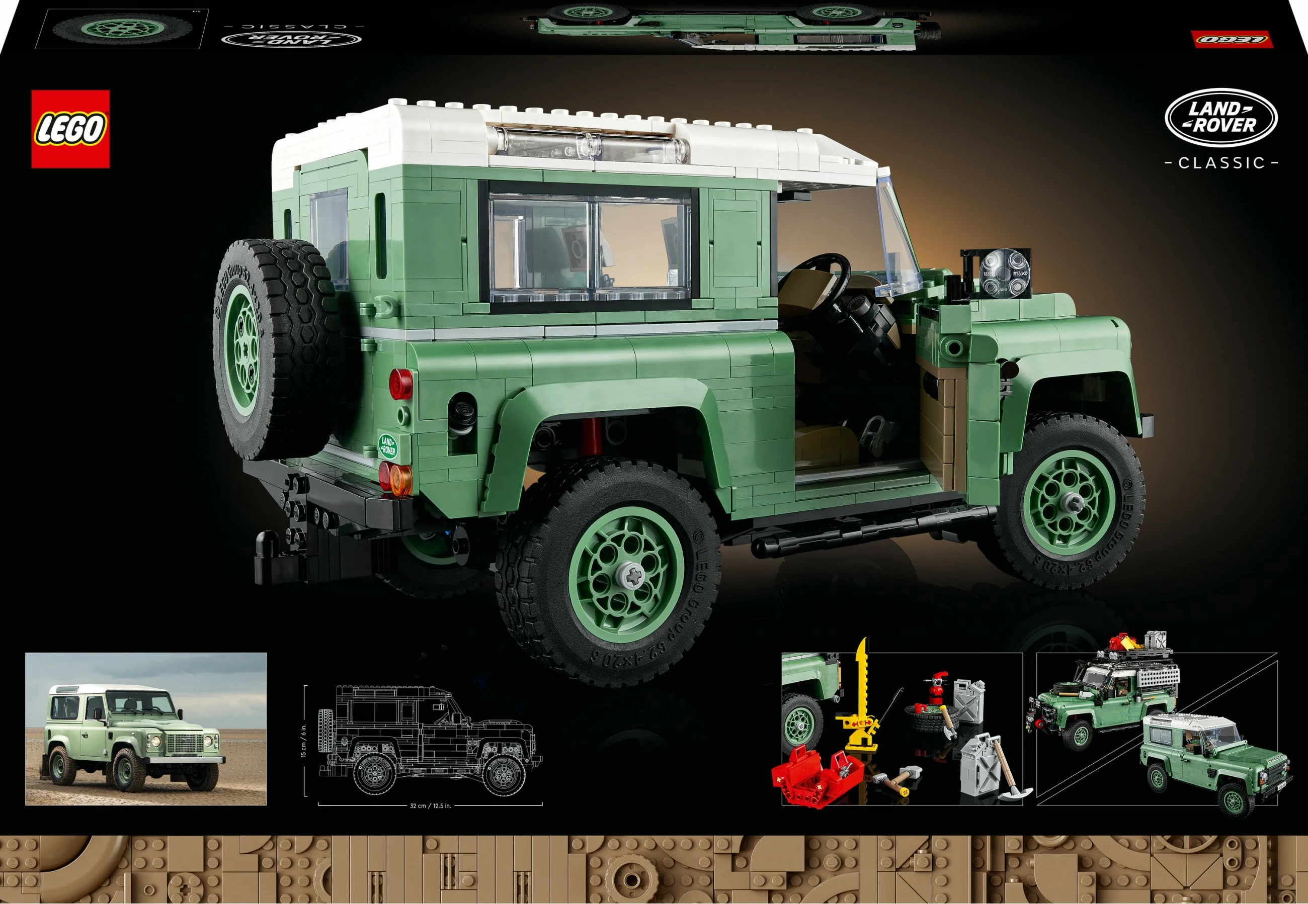 Set ndërtimi LEGO ICONS Land Rover Classic Defender 90, 2336 pjesë, Multikolor