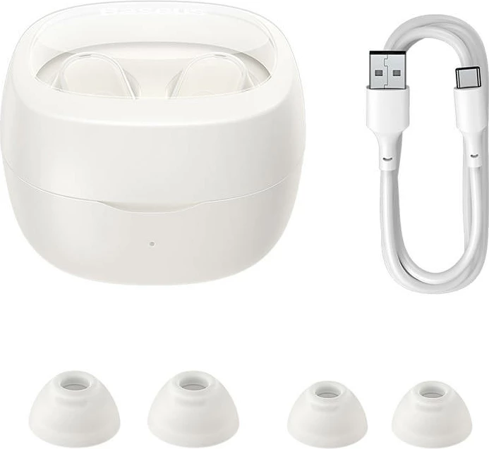 Kufje wireless Baseus Bowie WM02 TWS, Bluetooth 5.3, të bardha