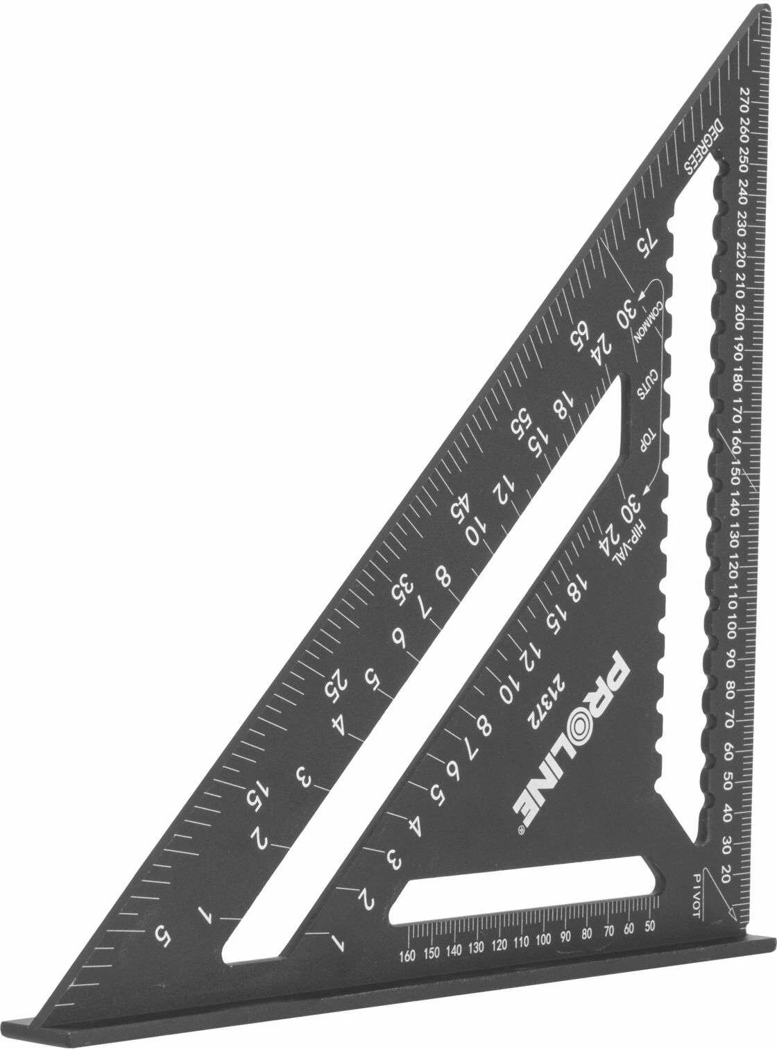 Këndore marangozie me bazë PROLINE 21372, 300 mm, alumin, e zezë