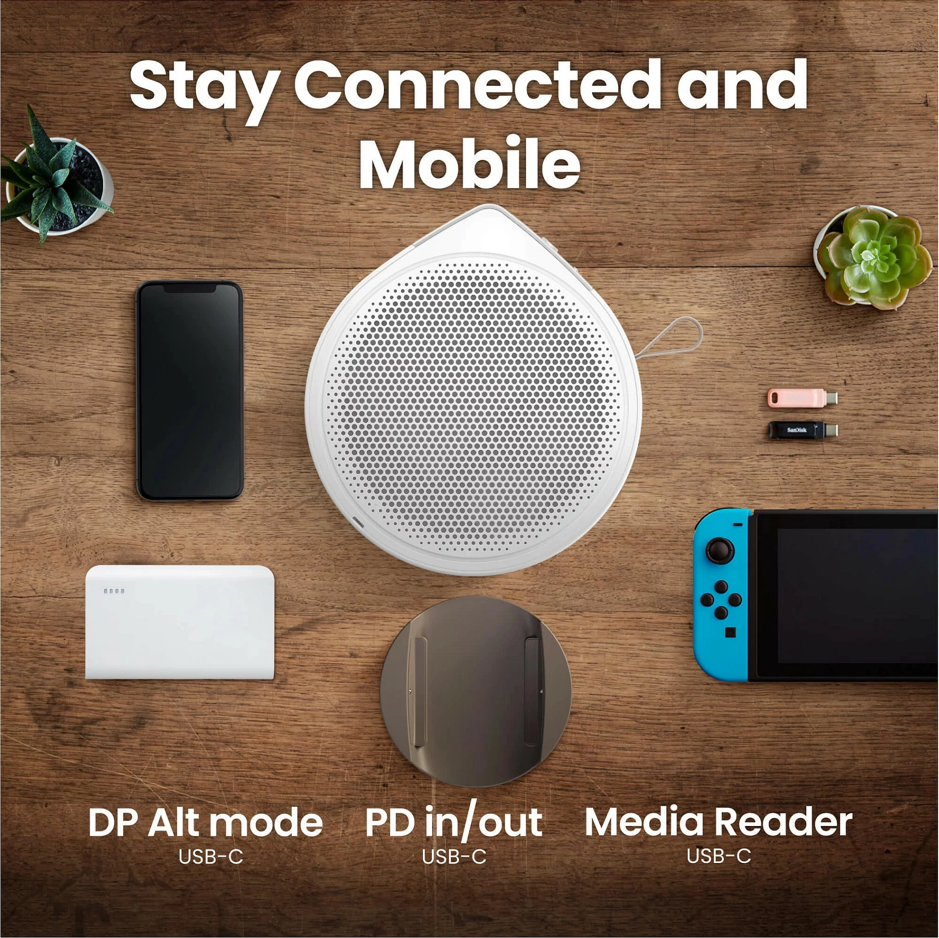 Projektor BenQ GV32, Full HD, Smart, Wi‑Fi, Bluetooth, AirPlay, i bardhë