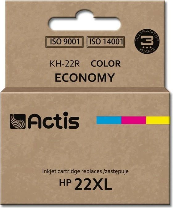 Bojë zëvendësese Actis KH-22R ink  për HP 22XL C9352A, 18ml, tri ngjyrëshe