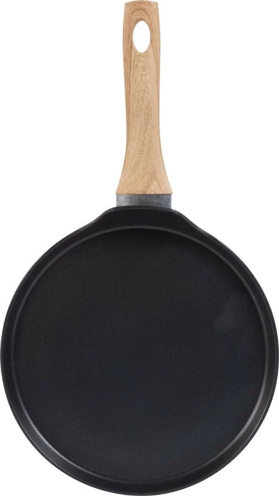 Tigan alumini për krepa Lamart LT1289, 25cm, e zezë