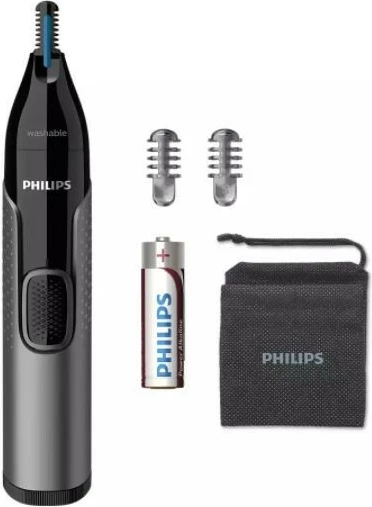 Makinë rroje Philips NT3650/16 për hundë, veshë dhe vetulla, Gri, me aksesorë