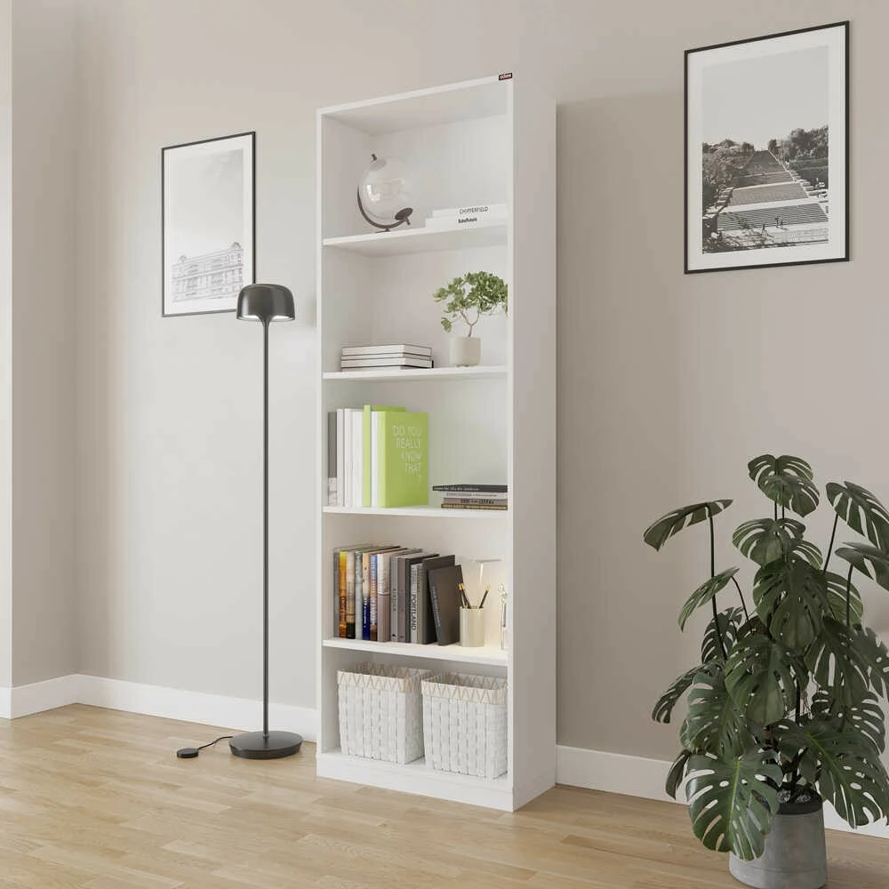 Raft librash Hanah Home, Ktp-350-Bb-1, i bardhë, 64x182x26 cm