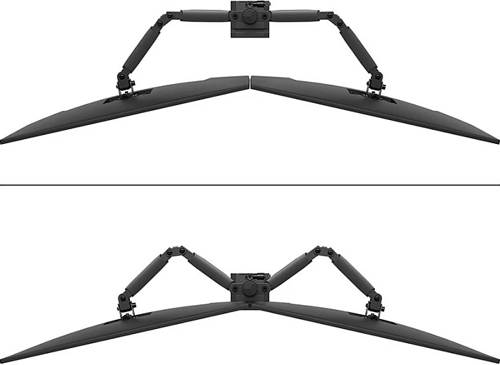 Krah monitori Neomounts NERO DS60-600BL2, për 2 monitorë 10-32", VESA 75x75/100x100, i zi