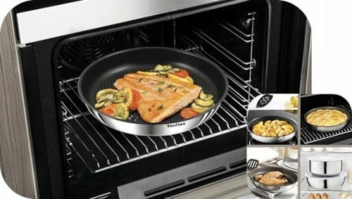 Set tiganësh dhe tenxheresh Tefal Ingenio Emotion L897S574, 5 copë, argjend