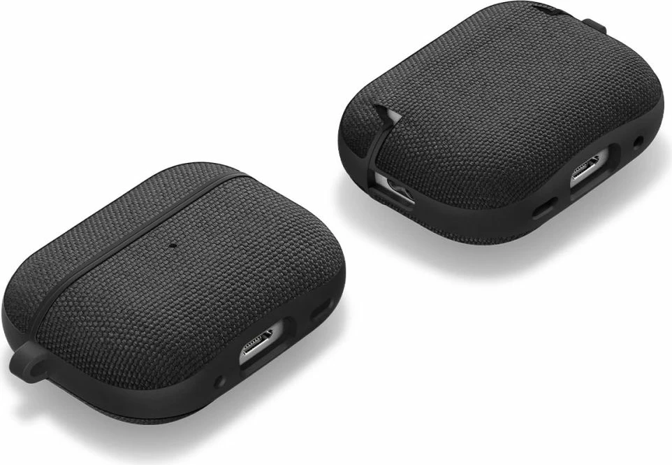 Mbështjellës Spigen Urban Fit për AirPods Pro/Pro 2, me unazë, Zi