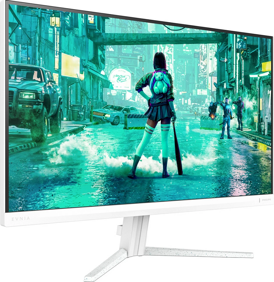 Monitor gaming Philips Evnia 27M2N3201PL/00, 27″ Full HD, Fast IPS, 260Hz, 1ms, HDR10, Adaptive-Sync, i bardhë
