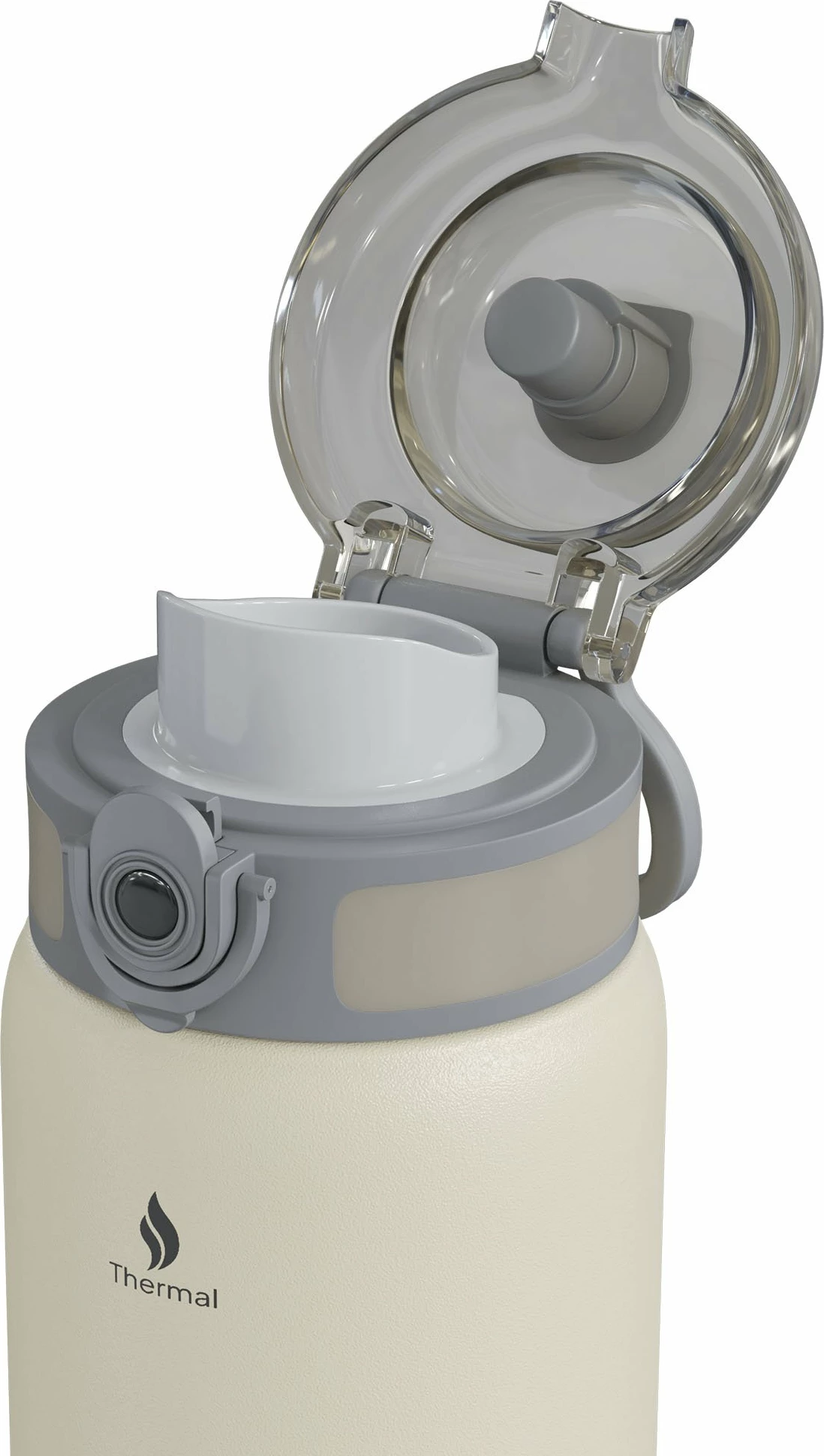 Shishe termike Zipro 700 ml inox 18/8, kapak me grykë, anti-rrjedhje, me dorezë, bezhë