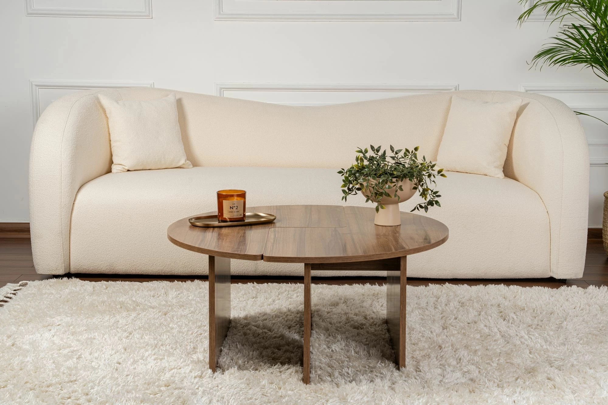 Tavolinë kafeje Nordure, Moira, ngjyrë arre