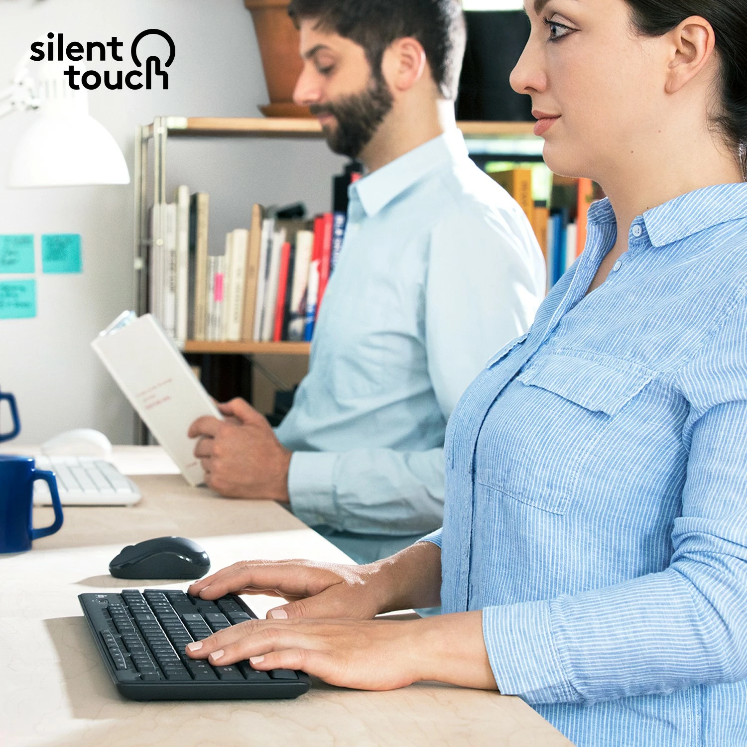 Kombo Logitech MK295 Silent Wireless, Full-size (100%), Wired, USB, QWERTY, Grafit, Maus i përfshirë