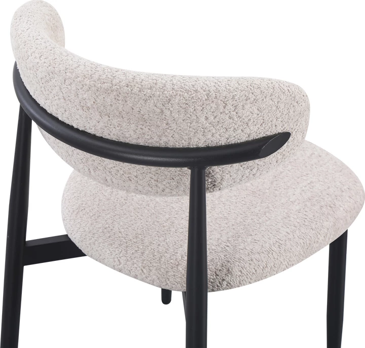 Karrige Folegio, ngjyrë krem me këmbë të zeza, 50x57x79.5cm