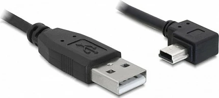 Kabllo USB DeLOCK 82682, USB-A në Mini-USB B (me kënd), 2 m, USB 2.0, e zezë
