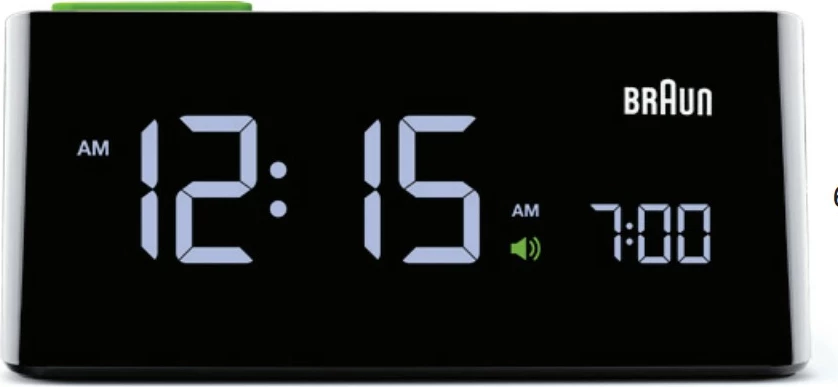 Alarm digjital Braun BNC016, LCD, 12/24h, zi