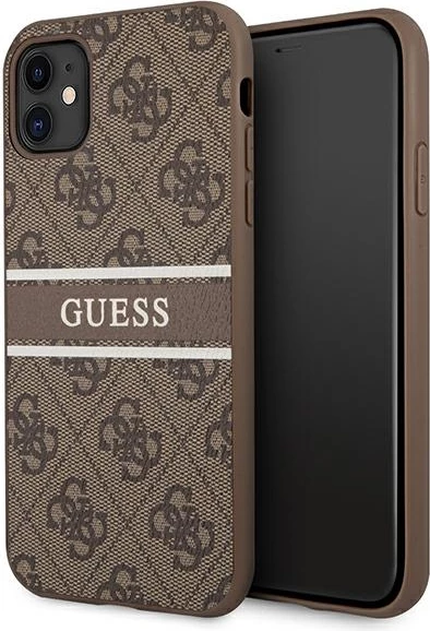 Mbështjellës Guess 4G Stripe për iPhone 11/XR 6.1", kafe