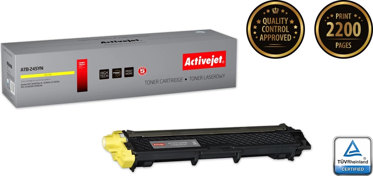 Toner zëvendësues Activejet ATB-245YN për printer Brother, i verdhë