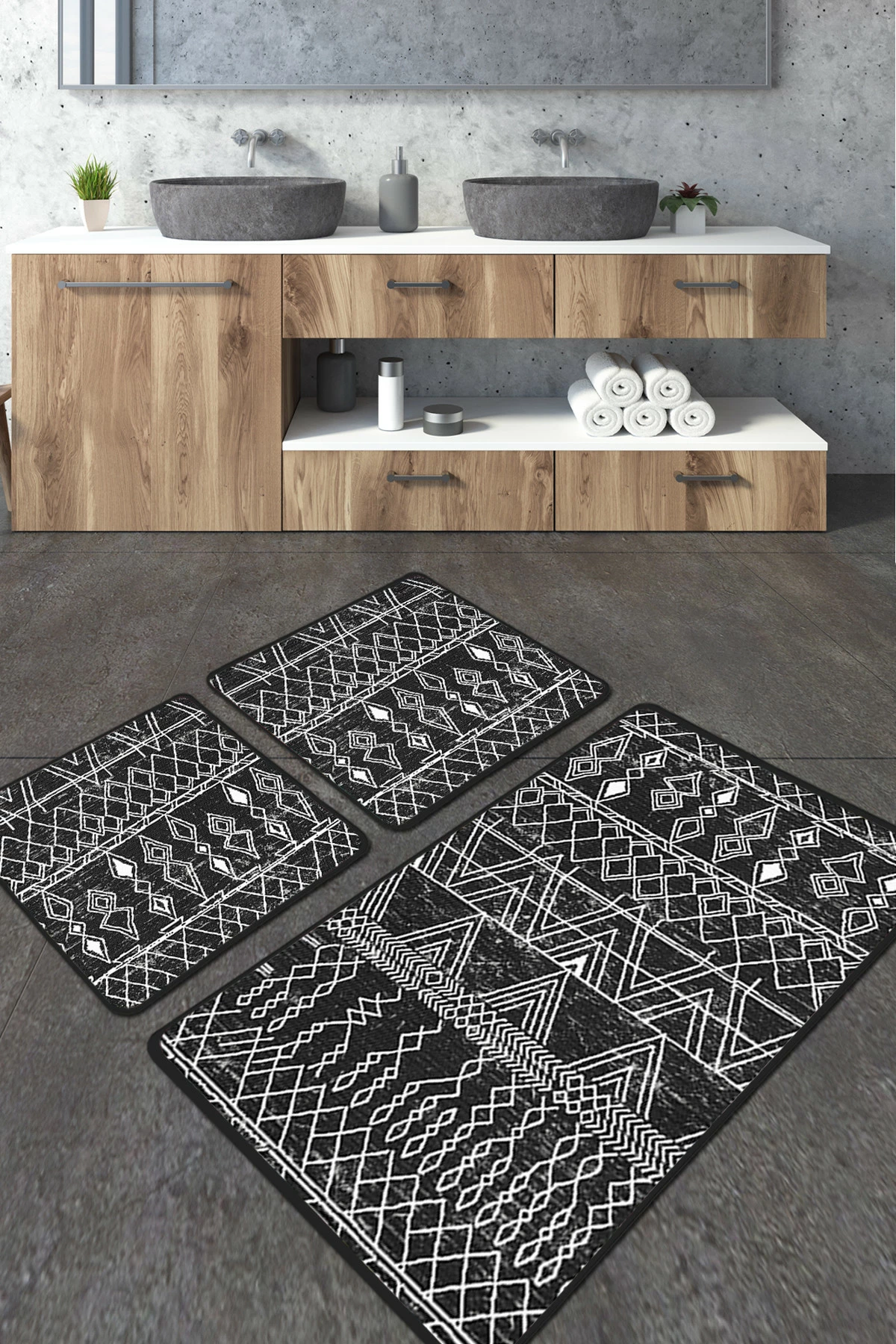 Set tapetash për banjo, Mijölnir, Straordinario, e zezë, 2 copë