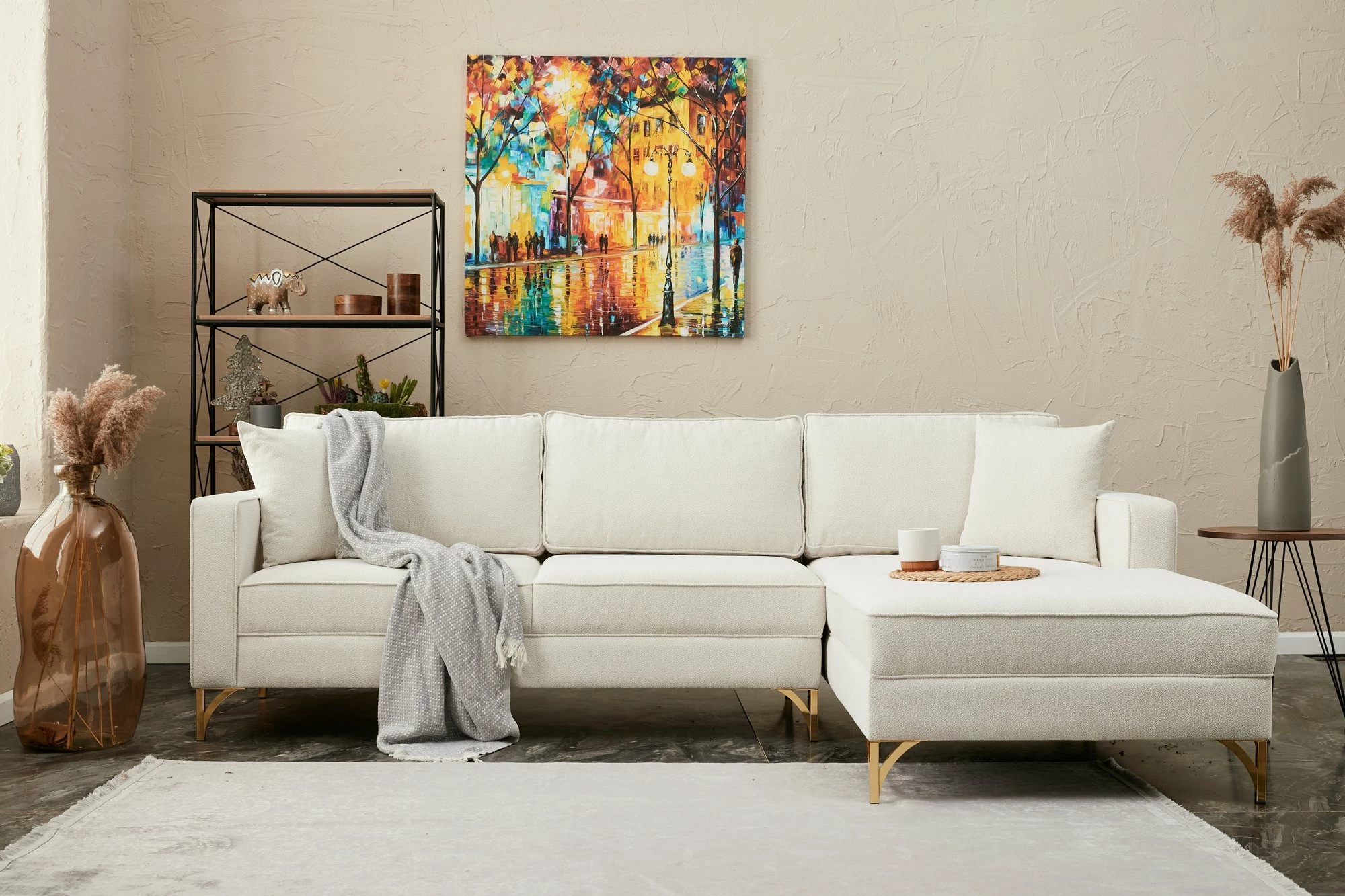 Këndare Atelier del Sofa, Berlin, e djathtë, krem dhe ari