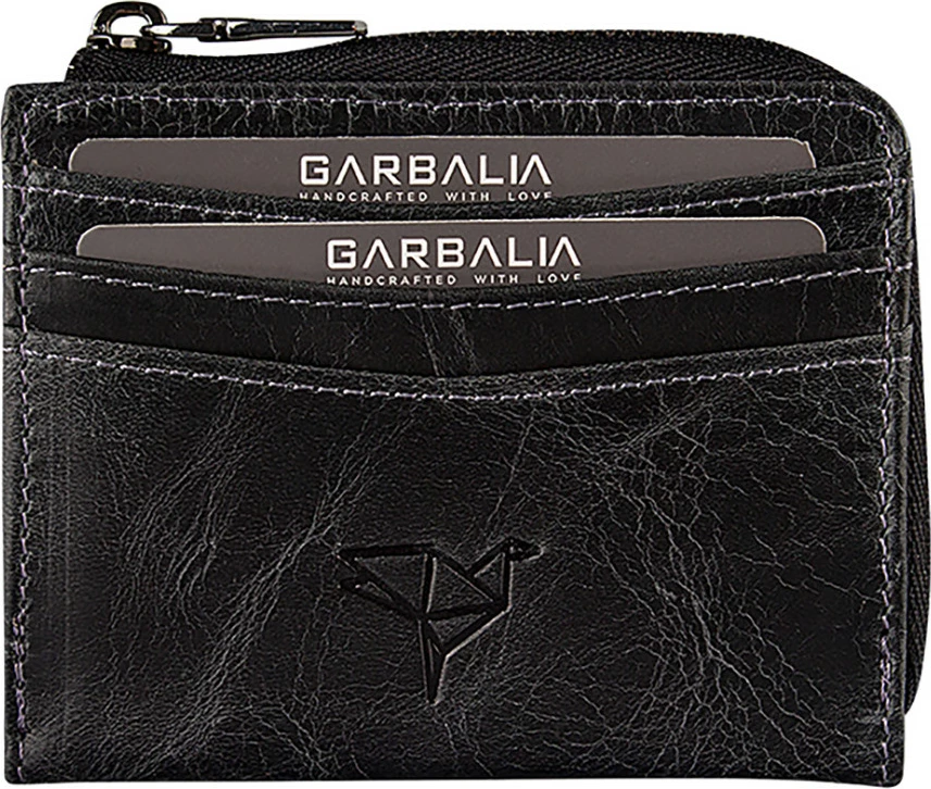 Portofol unisex, lëkurë e zezë, Zoozie Bags, Figo