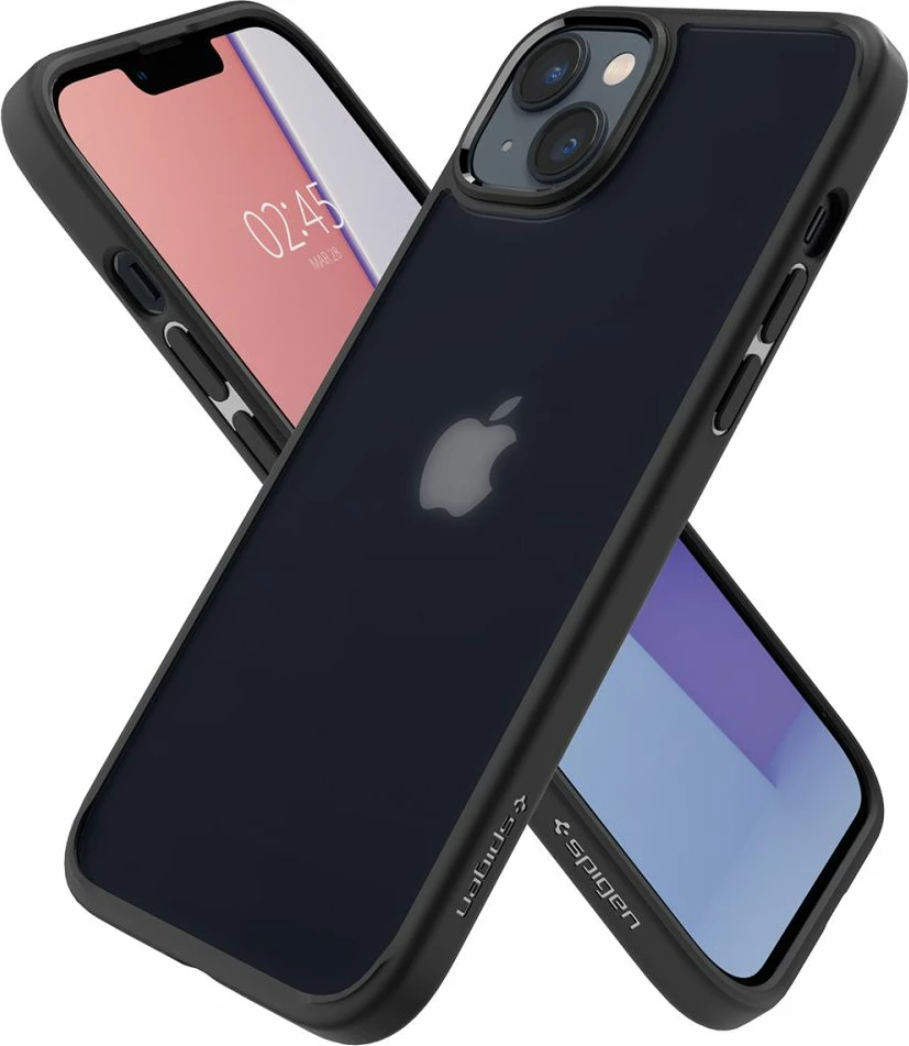 Mbështjellës, Spigen Ultra Hybrid për iPhone 14 Plus, TPU + polikarbonat, MIL-STD 810G, e zezë mat