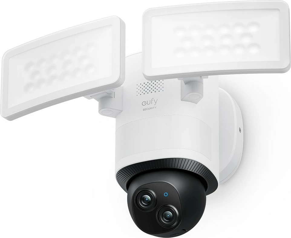 Kamerë sigurie EUFY Floodlight E340, dy lente, dritë LED, e bardhë