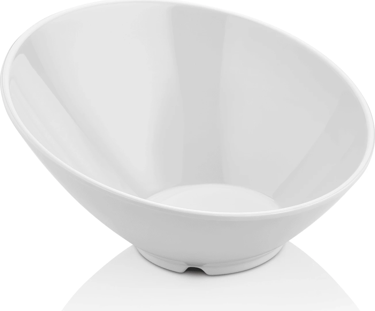 tas i pjerrët melamine Fine Dine ø262 mm h138 mm, i bardhë