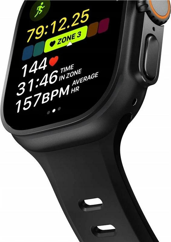 Rrip Smartwatch Nomad Tempo Band 49mm për Apple Watch Ultra 1/2/3, i zi