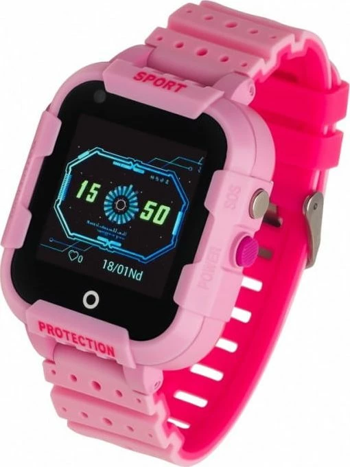 Smartwatch Garett Kids 4G, 4GB, 1.4", GPS, SIM, IP67, rozë