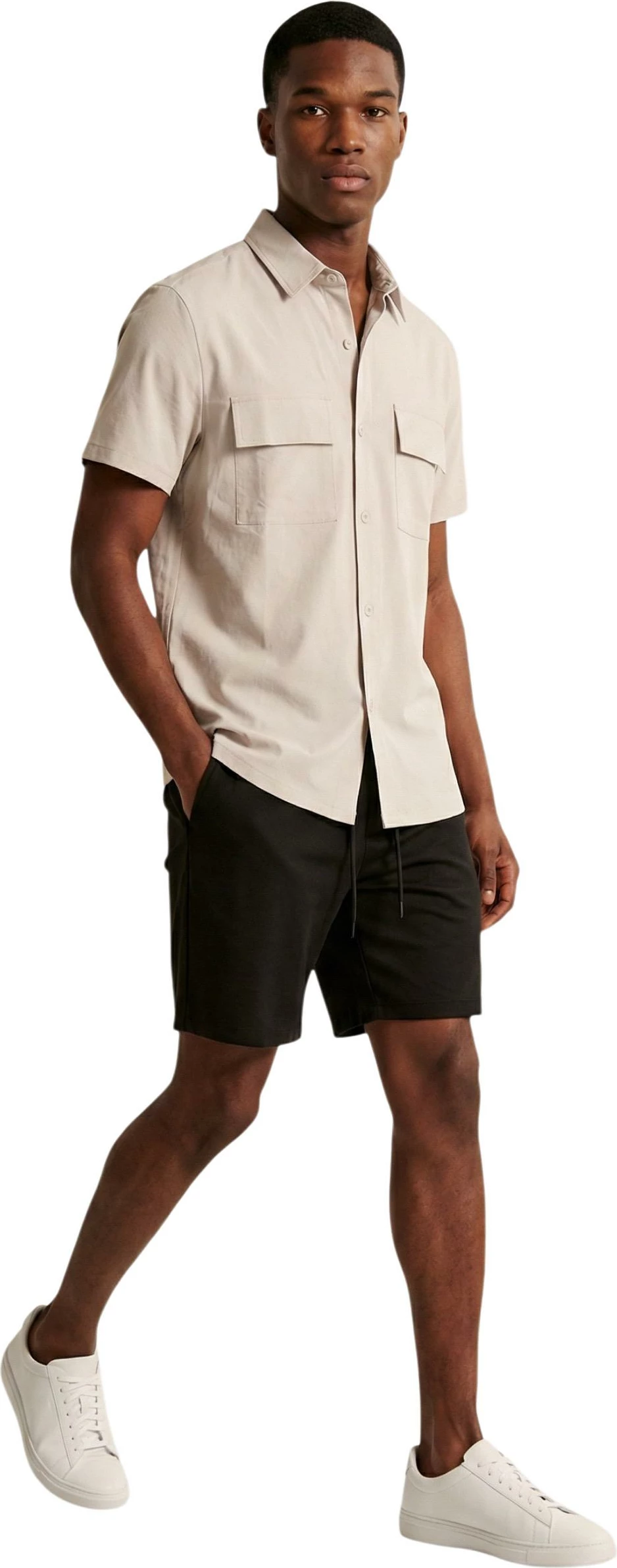 Këmishë me mëngë të shkurta për meshkuj YOS CV8106, gri perlë [Madhësia: L]