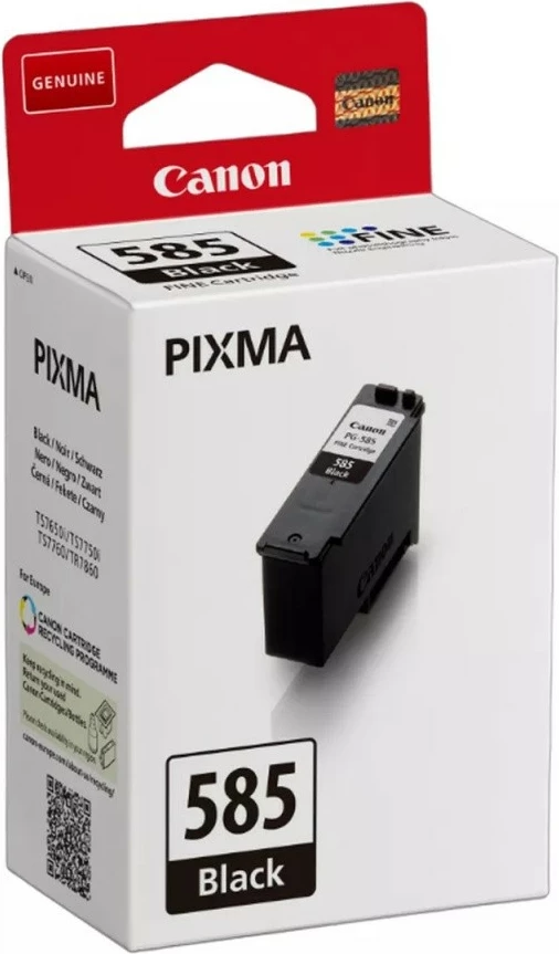 Kasetë boje Canon PG-585 6205C001 180 faqe 7.3 ml për PIXMA TS7650i/TS7750i, e zezë
