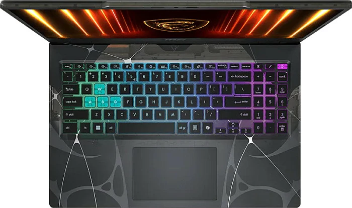Laptop MSI Cyborg 15 B2RWFKG-401, Core 7 240H, 16GB RAM, 512GB SSD, RTX 5060 8GB, 15.6" FHD, Windows 11 Home, Translucent Black
