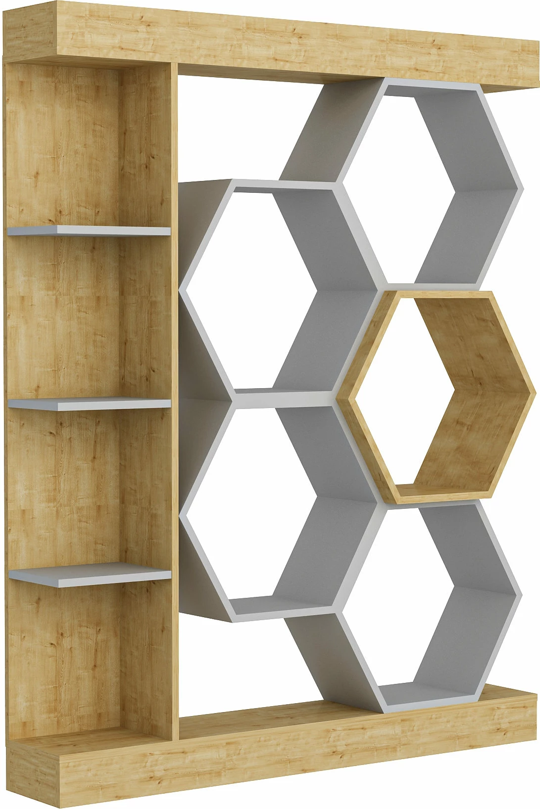 Raft librash Hanah Home, Sueno, i bardhë dhe lis