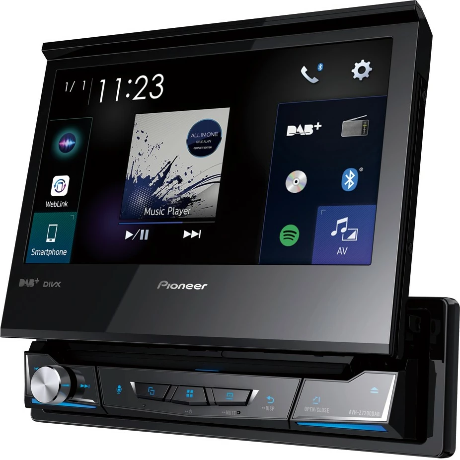 Multimedia për makinë Pioneer AVH-Z7200DAB, ekran me prekje, DAB+, Bluetooth, i zi