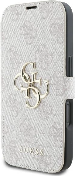 Mbështjellës Guess 4G Metal Logo për iPhone 16 Plus, Rozë