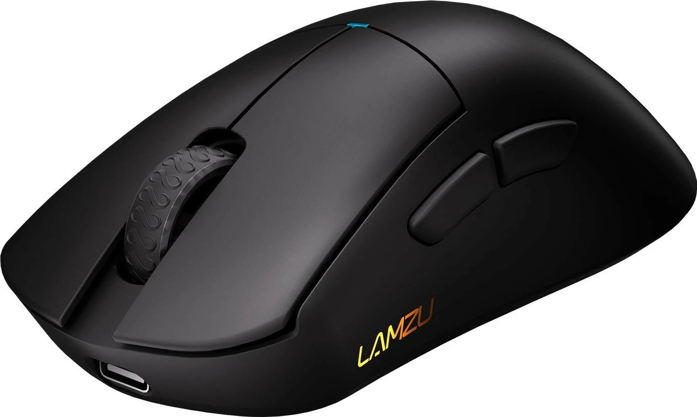 Maus gaming Lamzu Paro Aurora, wireless/USB-C, PixArt PAW3395, 26000 DPI, 8000Hz, 48g, Charcoal Black