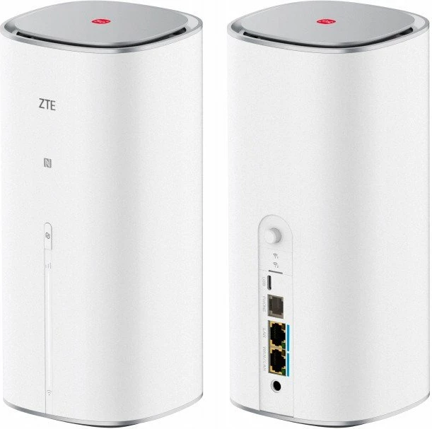 Router 5G ZTE G5 Ultra 5G MC8512, Wi‑Fi 7, SIM, Mesh, 2.5G RJ45, NFC, i bardhë