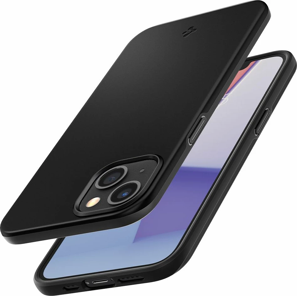 Mbështjellës Spigen Thin Fit për iPhone 13, i zi