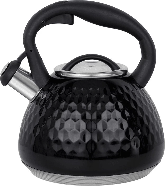 Çajnik me fishkëllimë Resto Aries 90606 2.7L inox, zi, në kuti dhurate