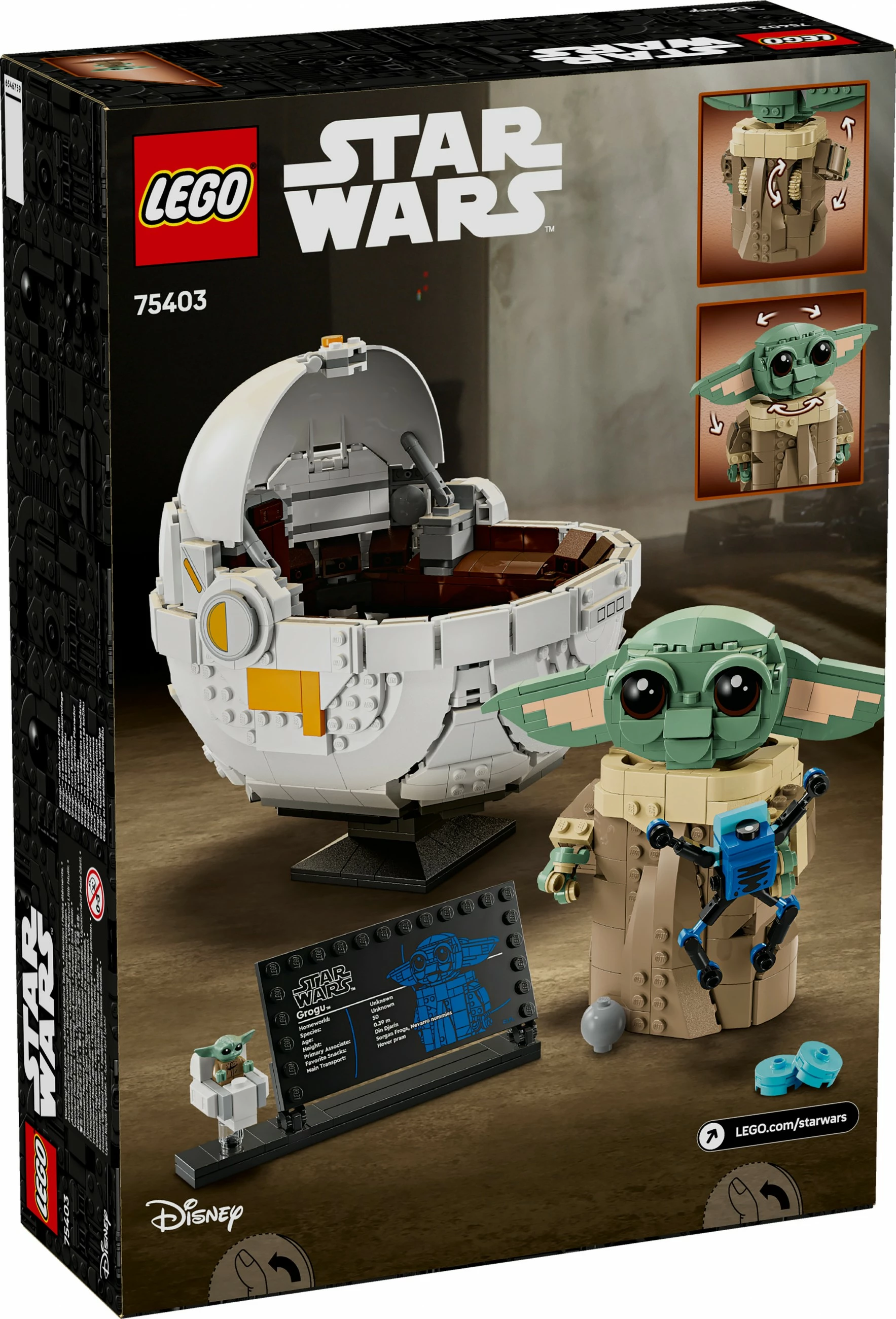 Set ndërtimi LEGO Star Wars Grogu, shumëngjyrësh