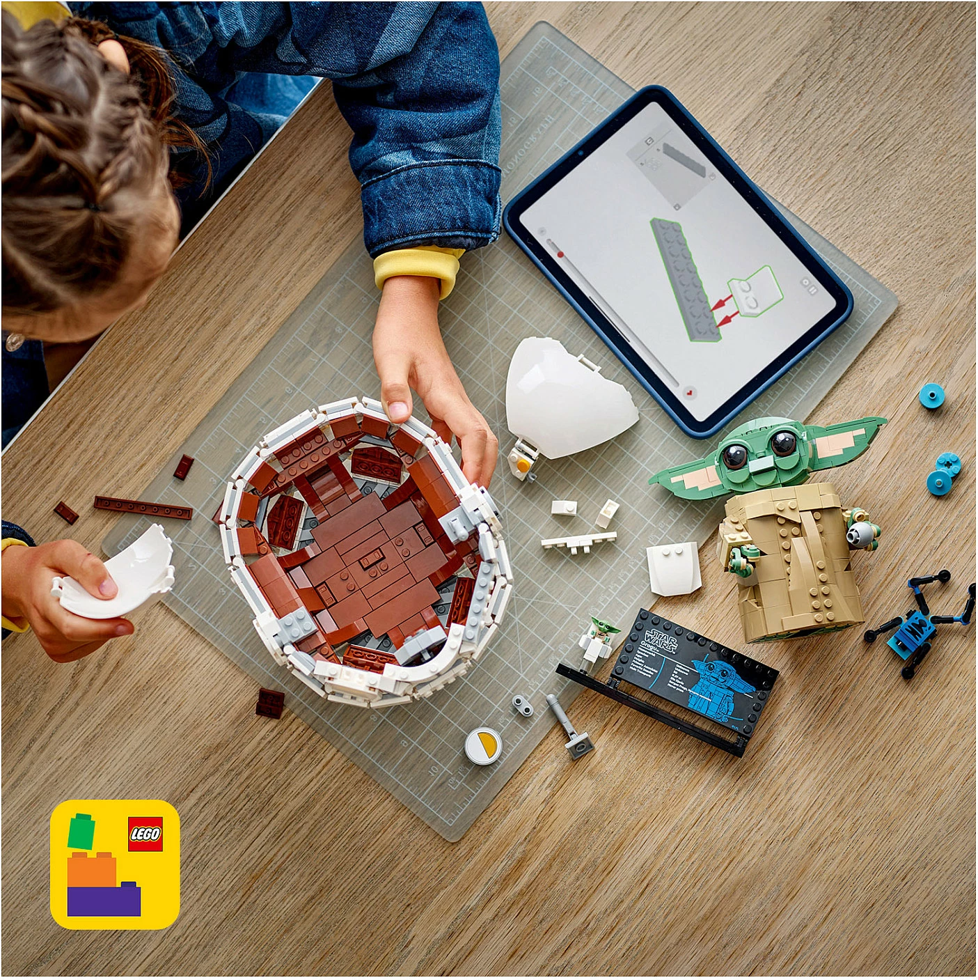 Set ndërtimi LEGO Star Wars Grogu, shumëngjyrësh