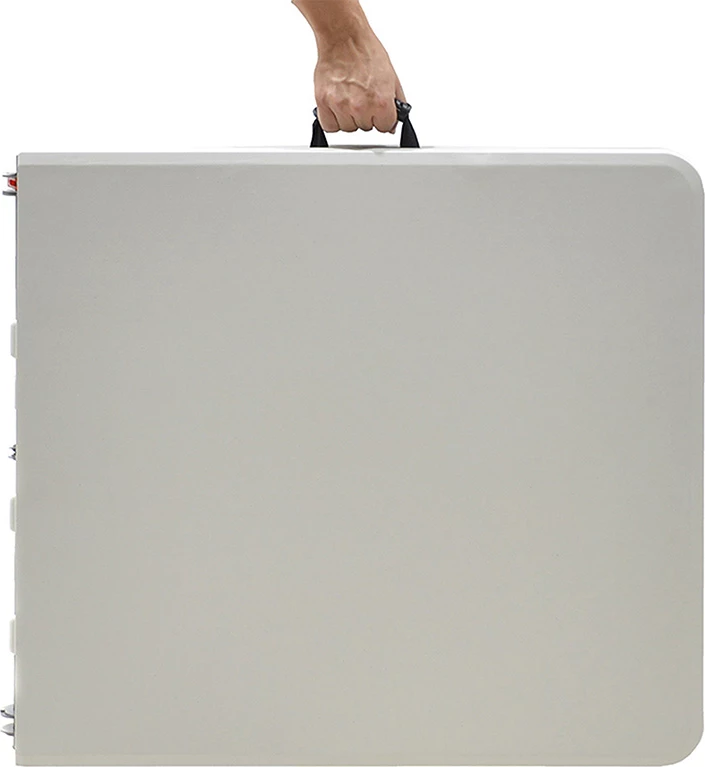 Tavolinë palosëse Rodeo, valixhe, e bardhë, 240x76x74cm