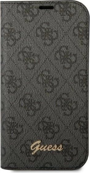 Mbështjellës Guess Bookcase 4G Vintage Gold Logo për iPhone 14 Pro Max 6.7", i zi