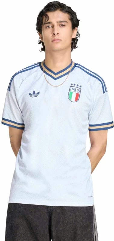Fanellë futbolli meshkuj adidas Italy 26, e bardhë dhe kaltër KC8704